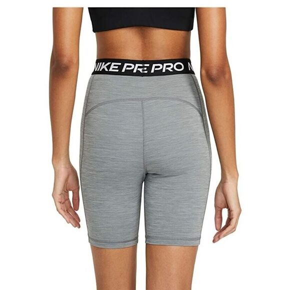 Nike Pro DA0481-084 Women's Sz S Gray Heather High Rise 7" Compression Shorts - Picture 11 of 11